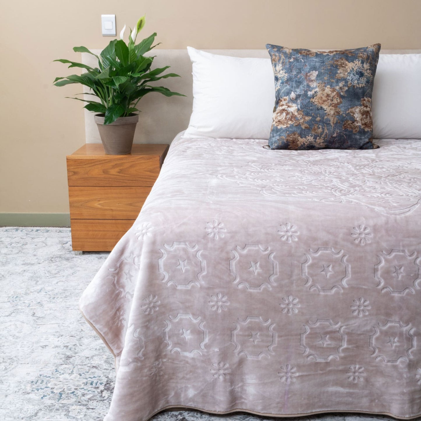 Folded Pandora Faux Mink Blanket ready for use or gifting