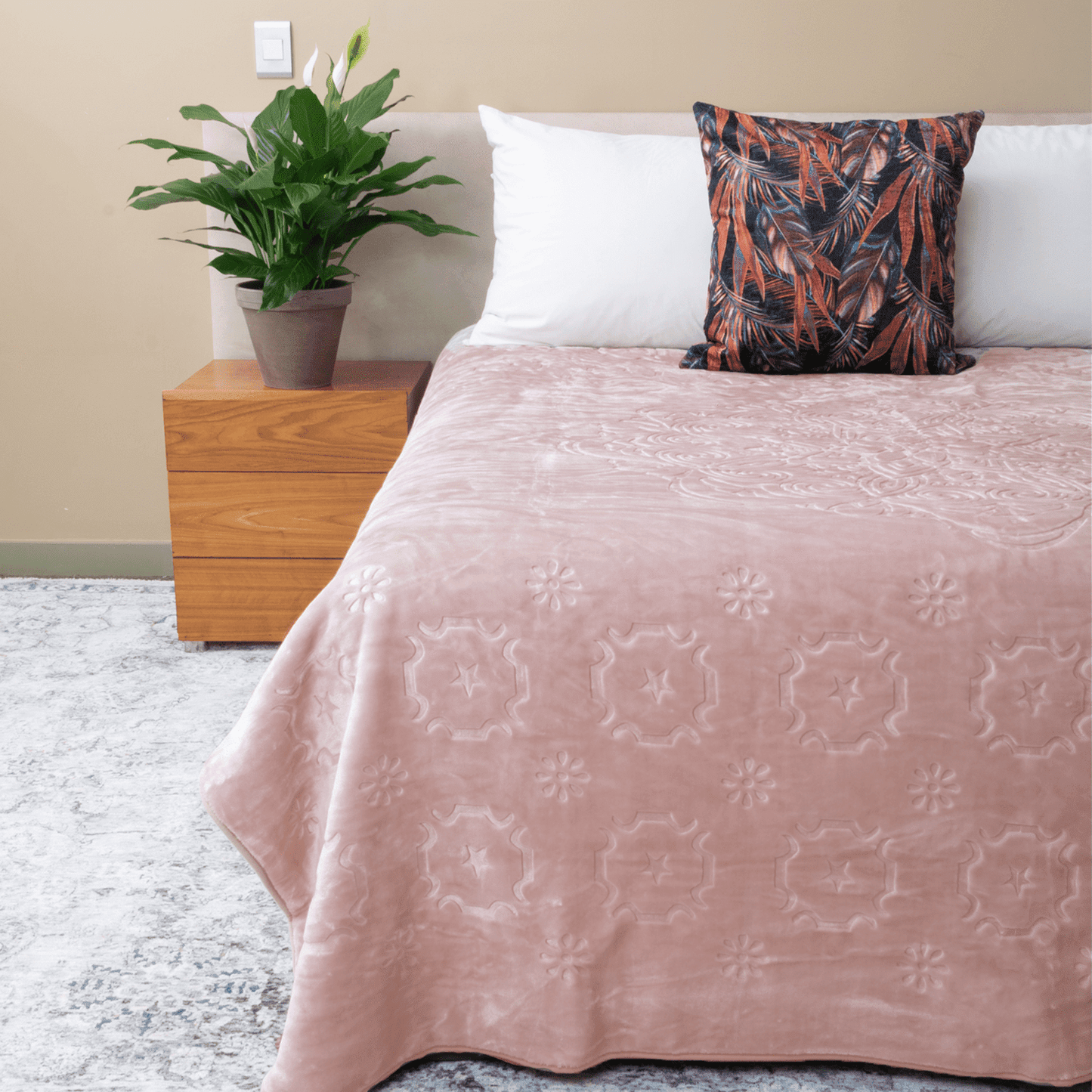 Cozy Faux Mink Queen Blanket perfect for the winter season and chilly nights