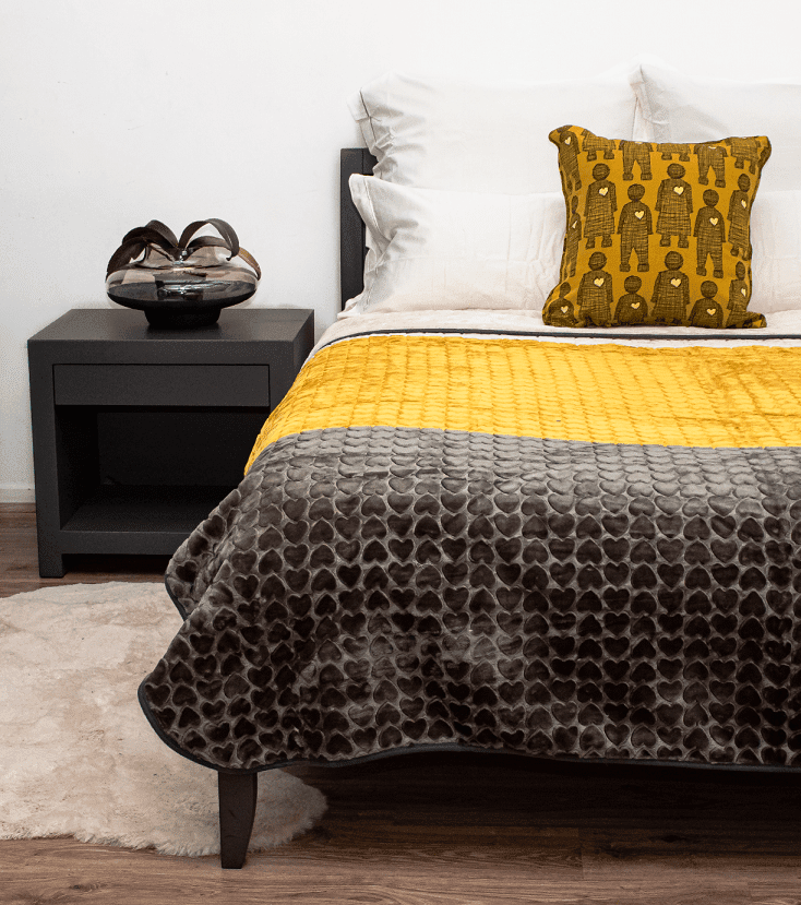 COLOURFUL FAUX MINK BLANKET - 1 Ply Queen