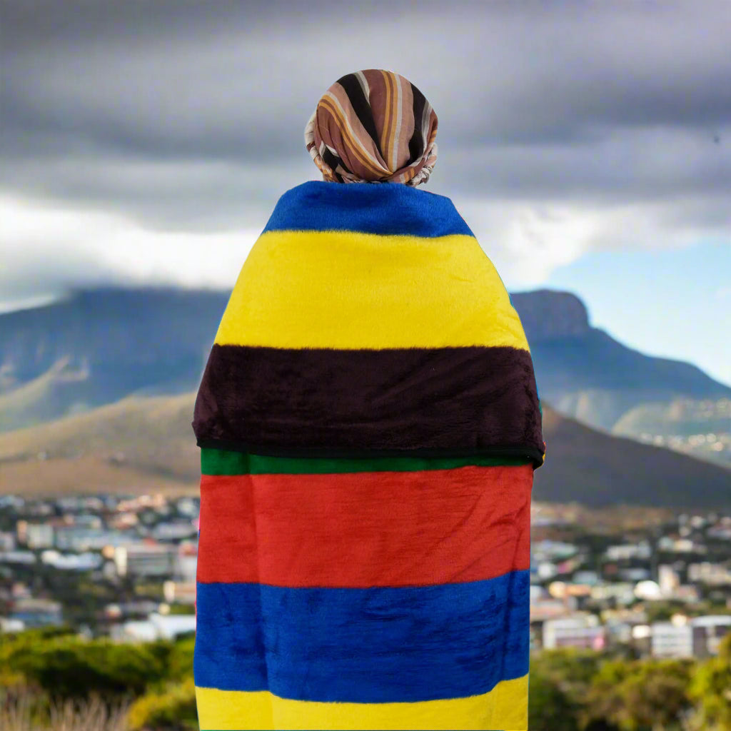 Colorful Ndebele Blanket with Traditional African Design