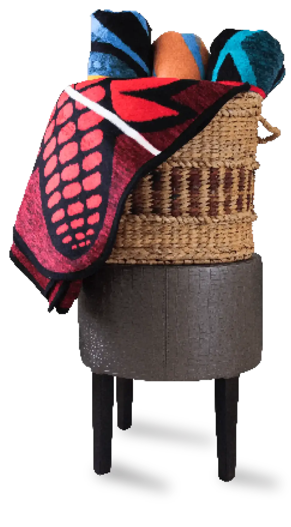 Draped view of Sesli African Blanket showcasing full size