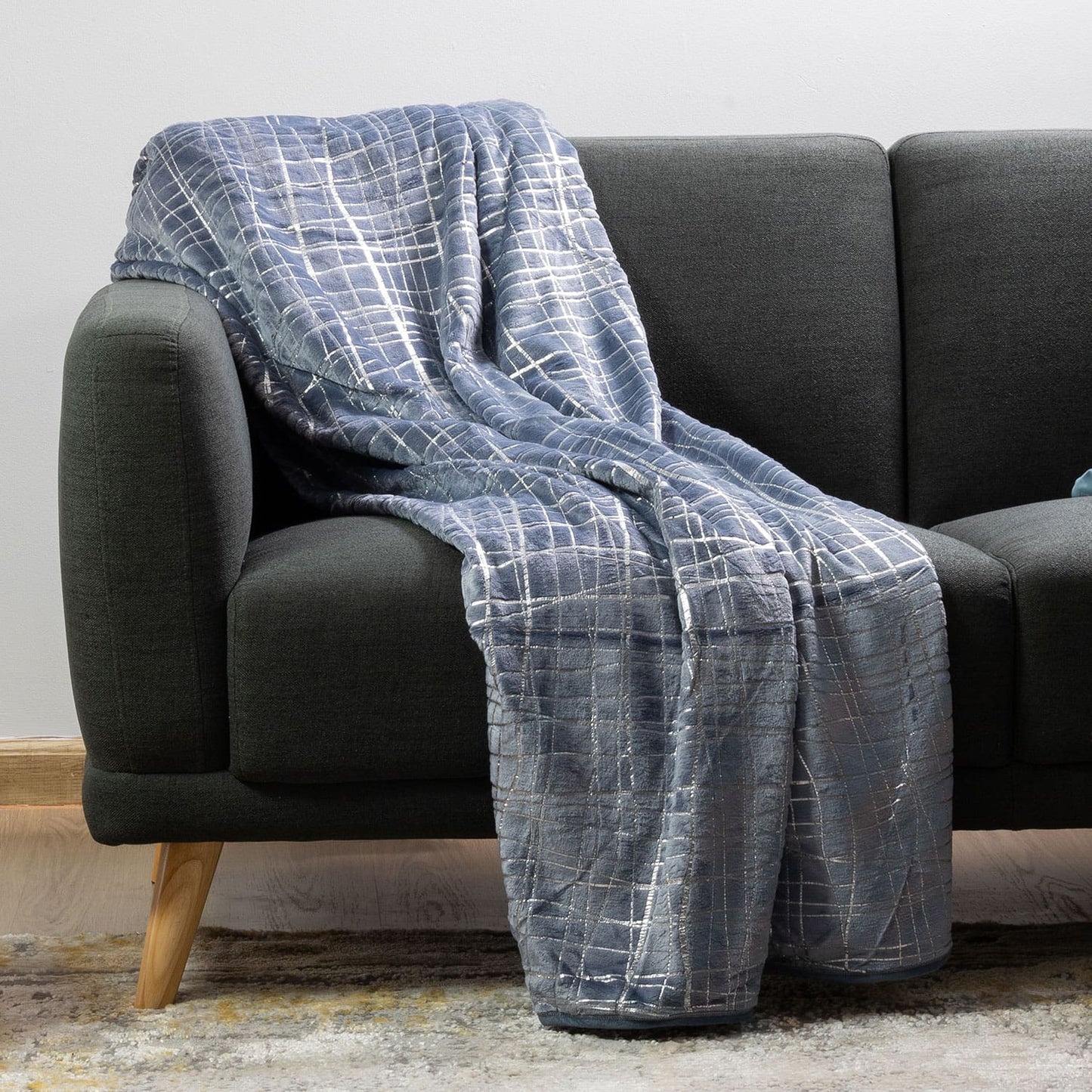 Warm plush luxury blanket used as a stylish home accessory