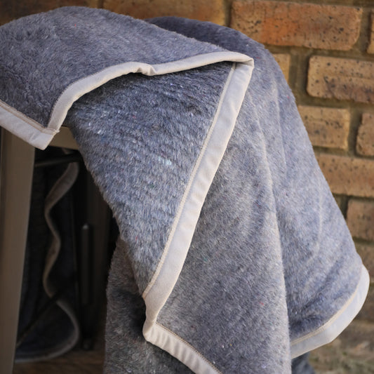 Grey Donation Blanket 150x200cm Stripe, soft and warm for homeless support