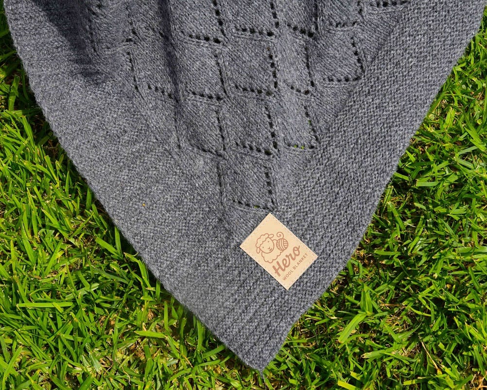 HERO CASA Wool Knit TV Blanket with Openwork