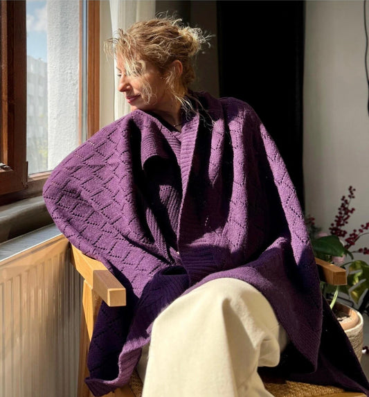 HERO CASA Wool Knit TV Blanket with Openwork