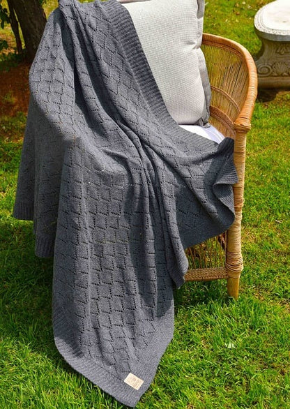 HERO CASA Wool Knit TV Blanket with Openwork