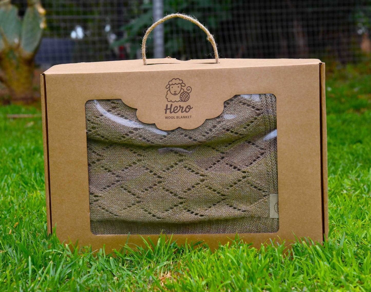 HERO CASA Wool Knit TV Blanket with Openwork