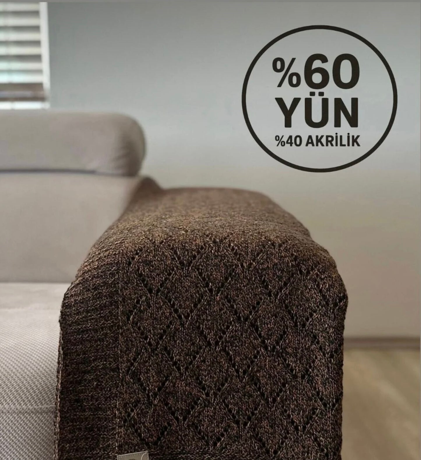 HERO CASA Wool Knit TV Blanket with Openwork