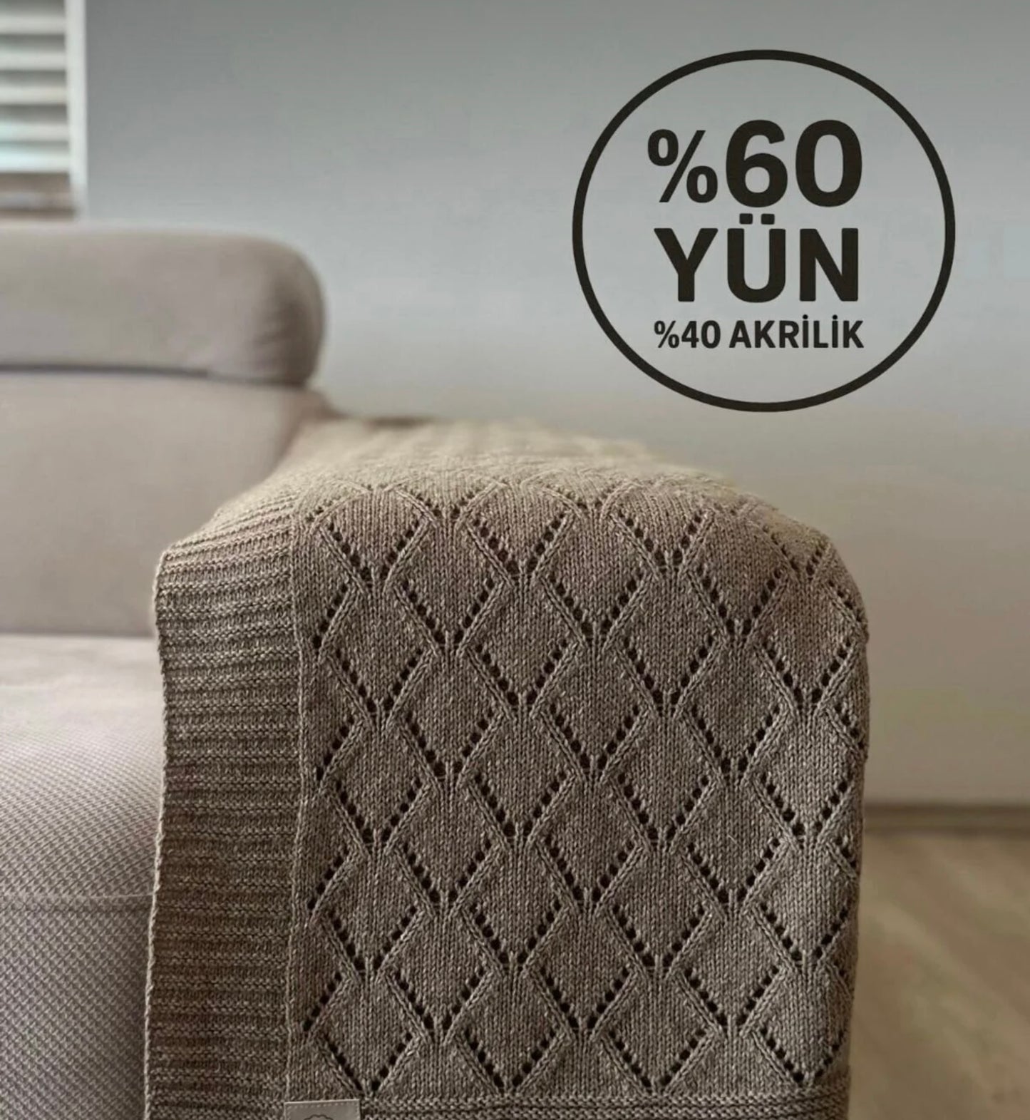 HERO CASA Wool Knit TV Blanket with Openwork