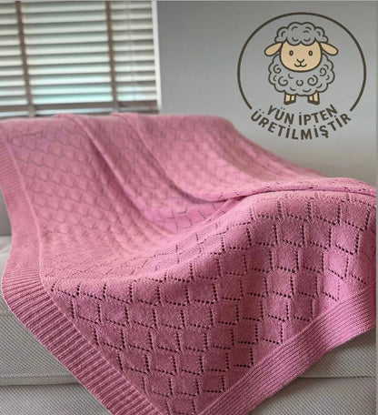 HERO CASA Wool Knit TV Blanket with Openwork