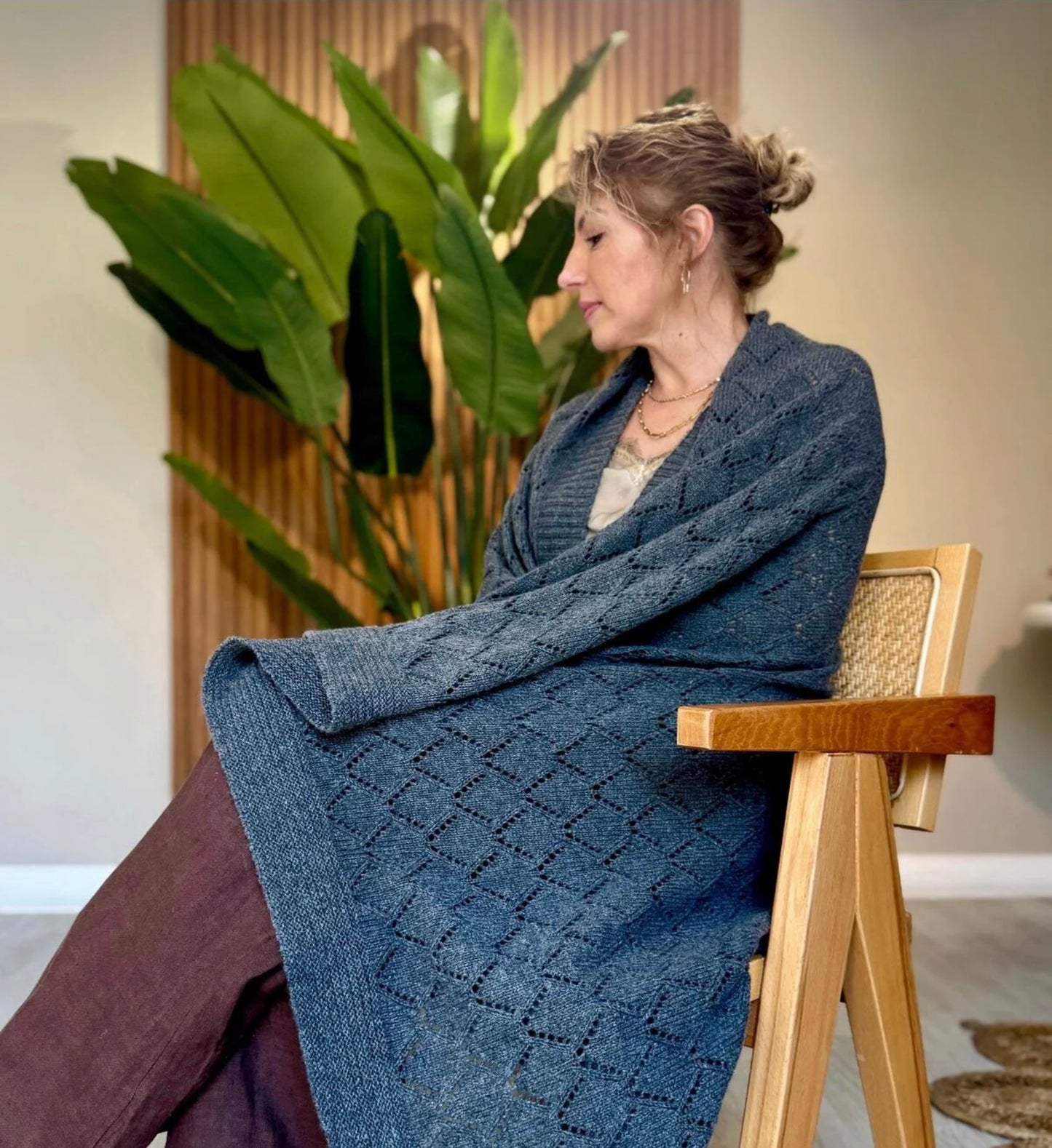 HERO CASA Wool Knit TV Blanket with Openwork