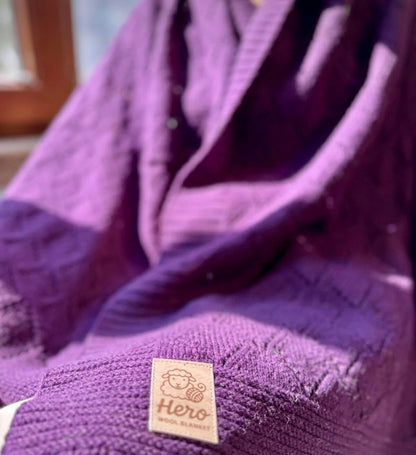 HERO CASA Wool Knit TV Blanket with Openwork