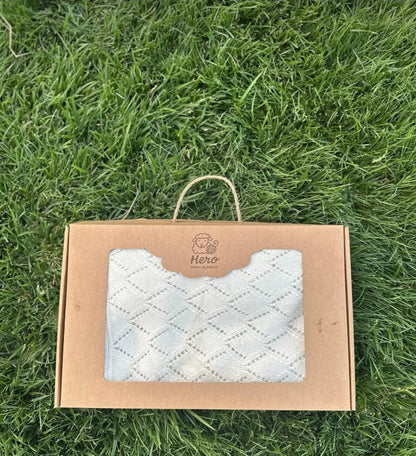 HERO CASA Wool Knit TV Blanket with Openwork