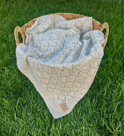 HERO CASA Wool Knit TV Blanket with Openwork