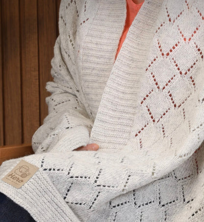 HERO CASA Wool Knit TV Blanket with Openwork