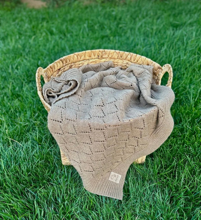 HERO CASA Wool Knit TV Blanket with Openwork