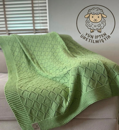 HERO CASA Wool Knit TV Blanket with Openwork