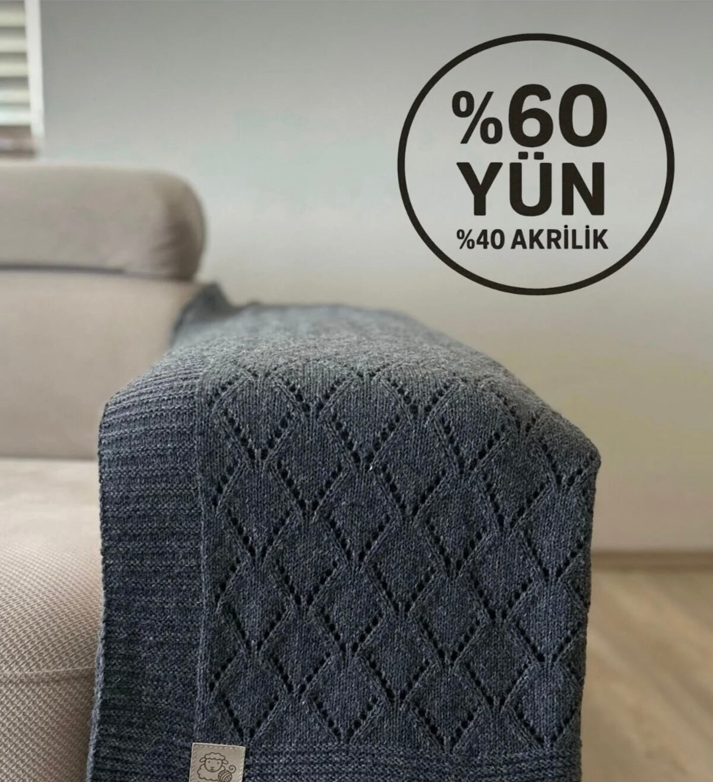 HERO CASA Wool Knit TV Blanket with Openwork