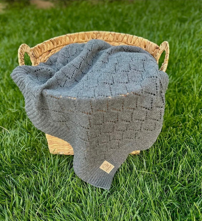 HERO CASA Wool Knit TV Blanket with Openwork