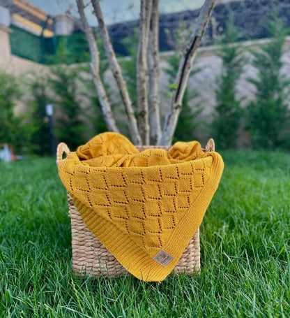 HERO CASA Wool Knit TV Blanket with Openwork