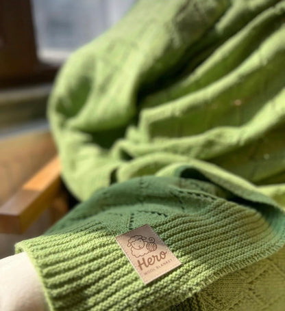 HERO CASA Wool Knit TV Blanket with Openwork