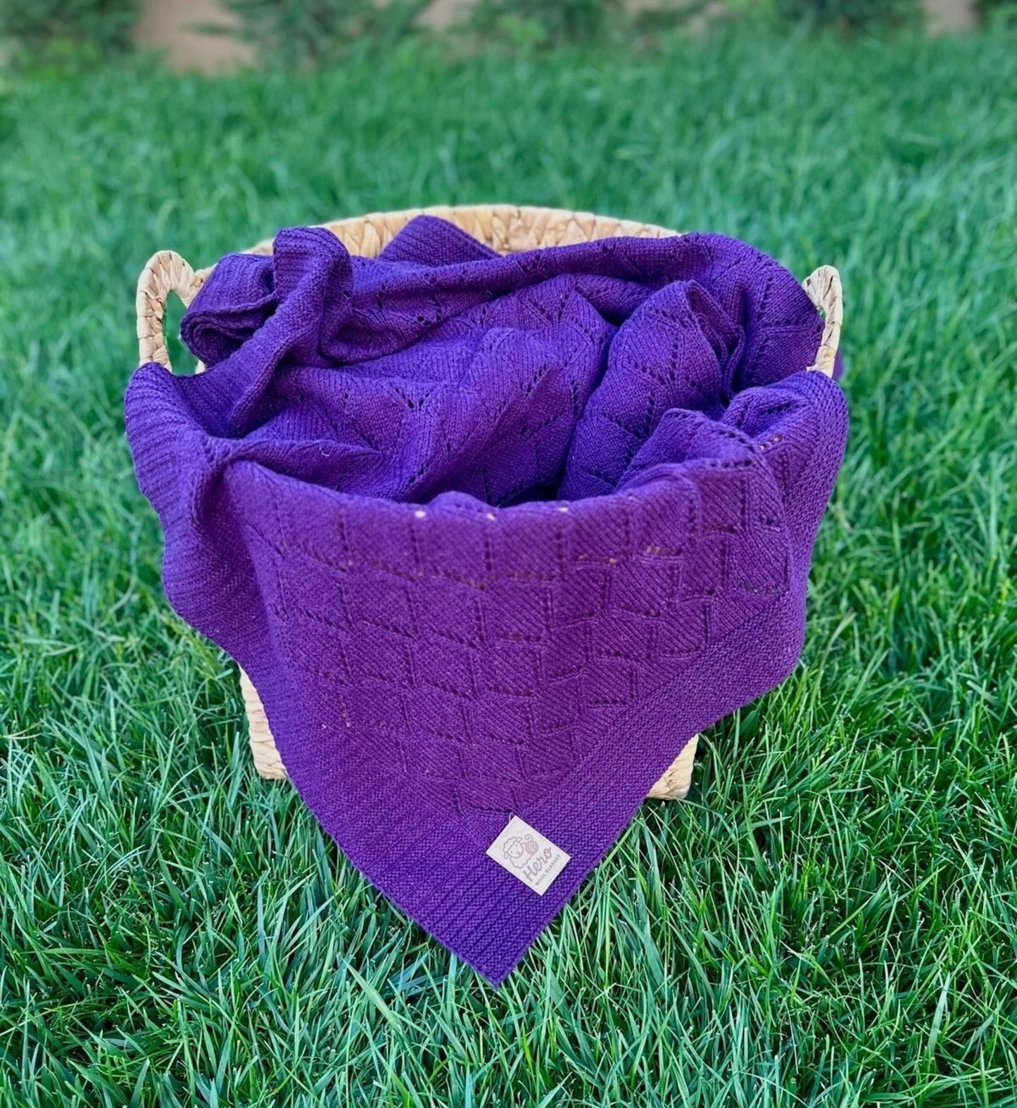 HERO CASA Wool Knit TV Blanket with Openwork