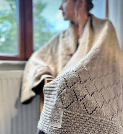 HERO CASA Wool Knit TV Blanket with Openwork