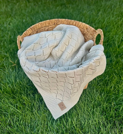 HERO CASA Wool Knit TV Blanket with Openwork