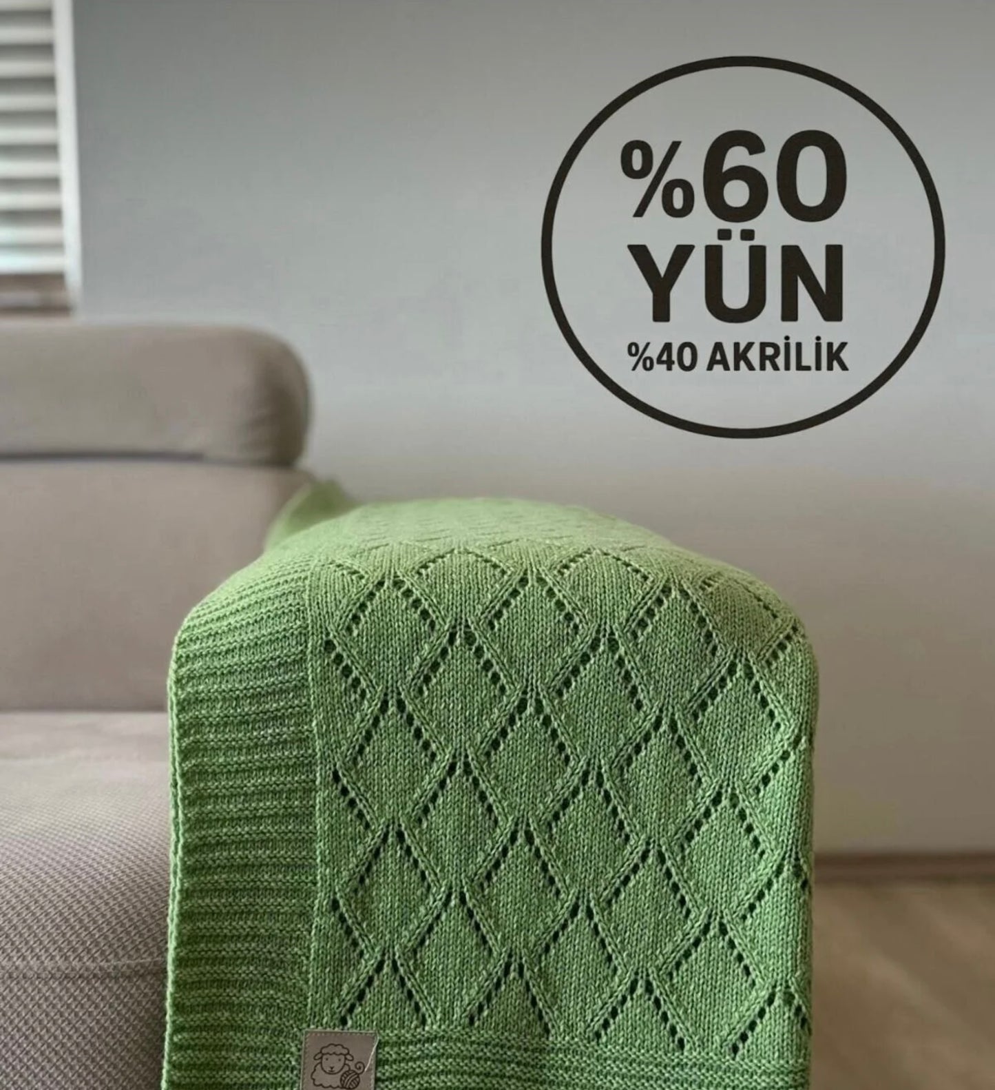 HERO CASA Wool Knit TV Blanket with Openwork