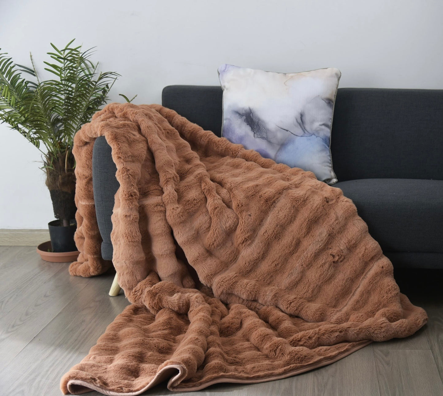Cleopatra Faux Rabbit Fur 2 Ply Queen/King Size