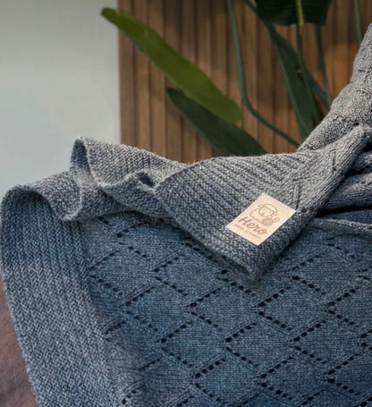 HERO CASA Wool Knit TV Blanket with Openwork