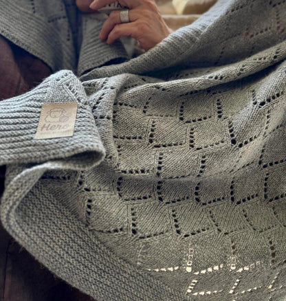 HERO CASA Wool Knit TV Blanket with Openwork