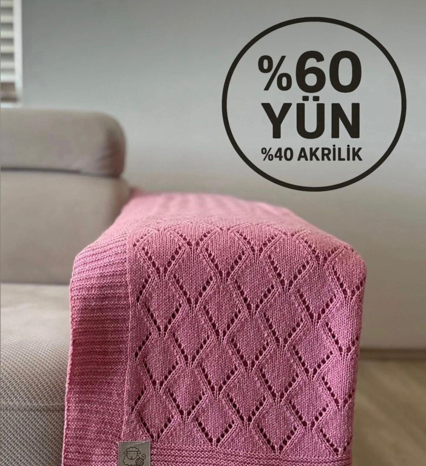 HERO CASA Wool Knit TV Blanket with Openwork