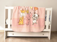  Pink colorful mink baby blanket perfect for gifting