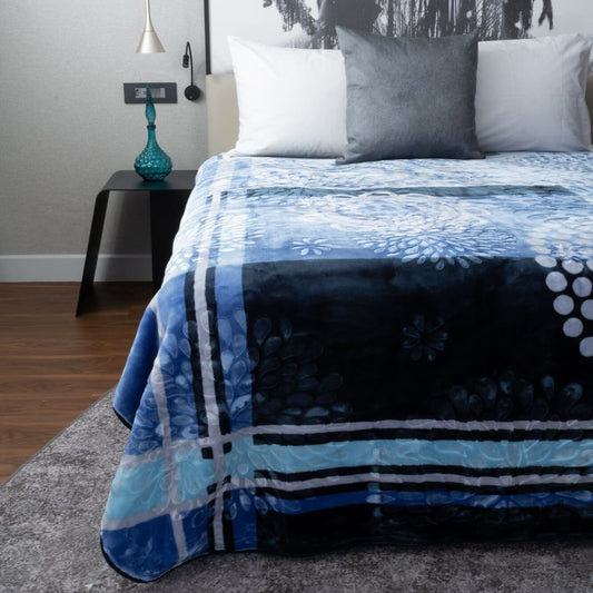 Cozy faux mink queen-size blanket for comfort and warmth.