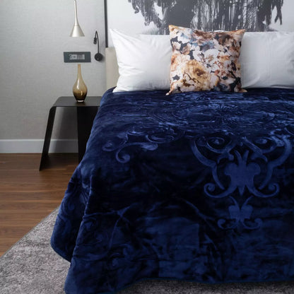 AMIGO FAUX MINK BLANKET - 1 PLY DOUBLE/QUEEN SIZE