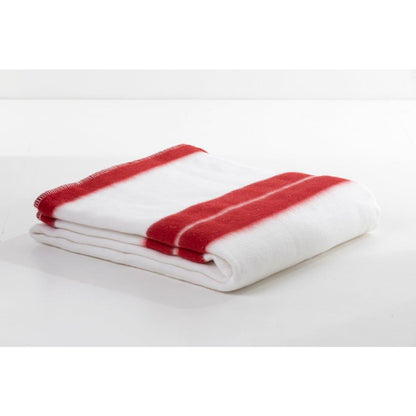 red-Stripe Traditional Tribal Blanket 180x220cm, handcrafted and unique